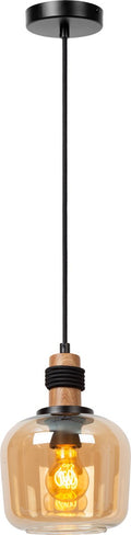 Lucide ilona - hanglamp - ø 18 cm - 1xe27 - amber