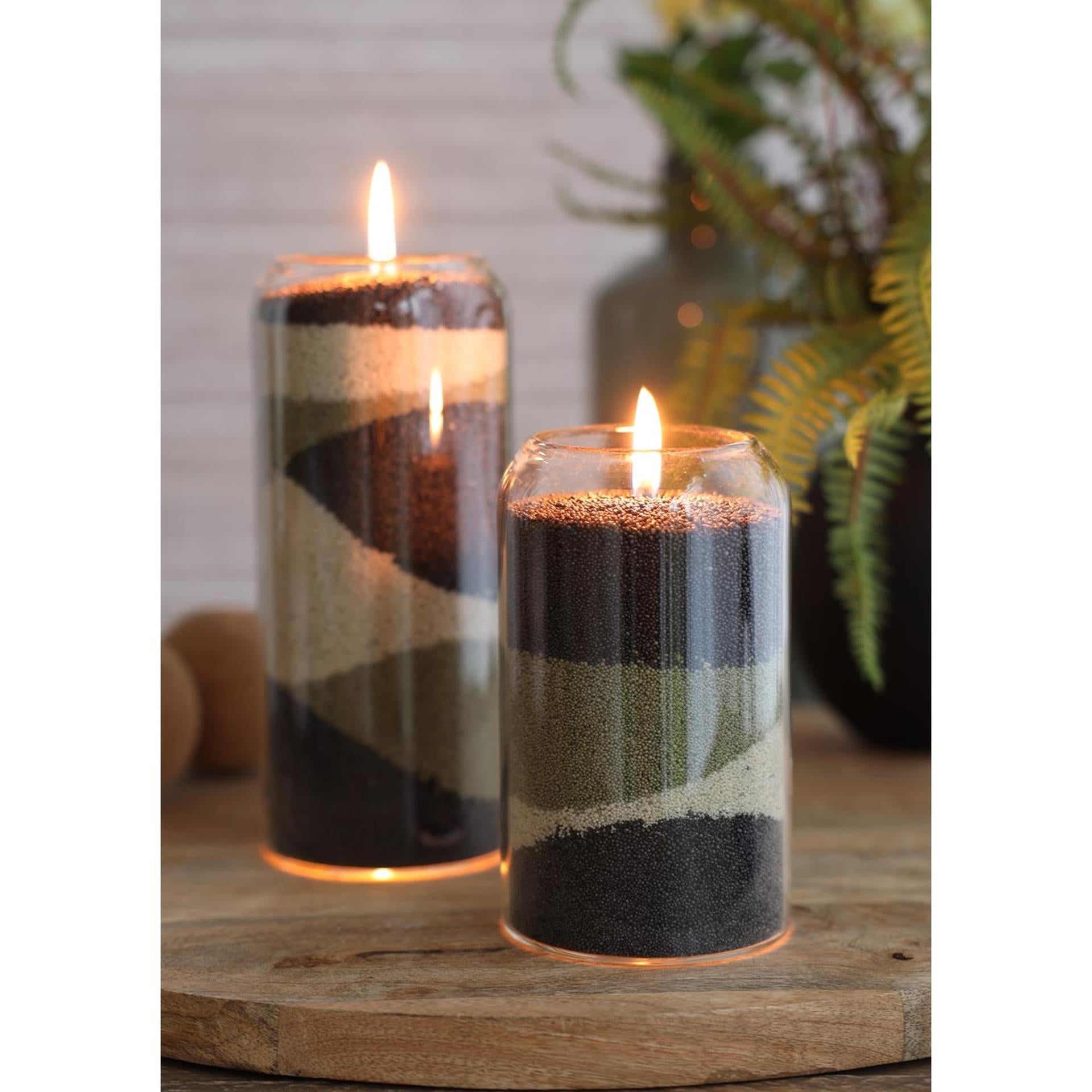 Ideas 4 seasons kaarsenzand pearlsand candle 400gr zwart
