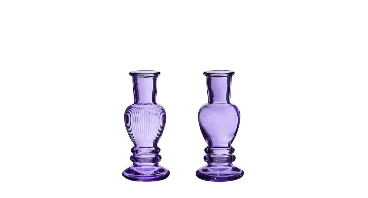 Venice vase candle h.11,3 ø5 purple 2 ass.