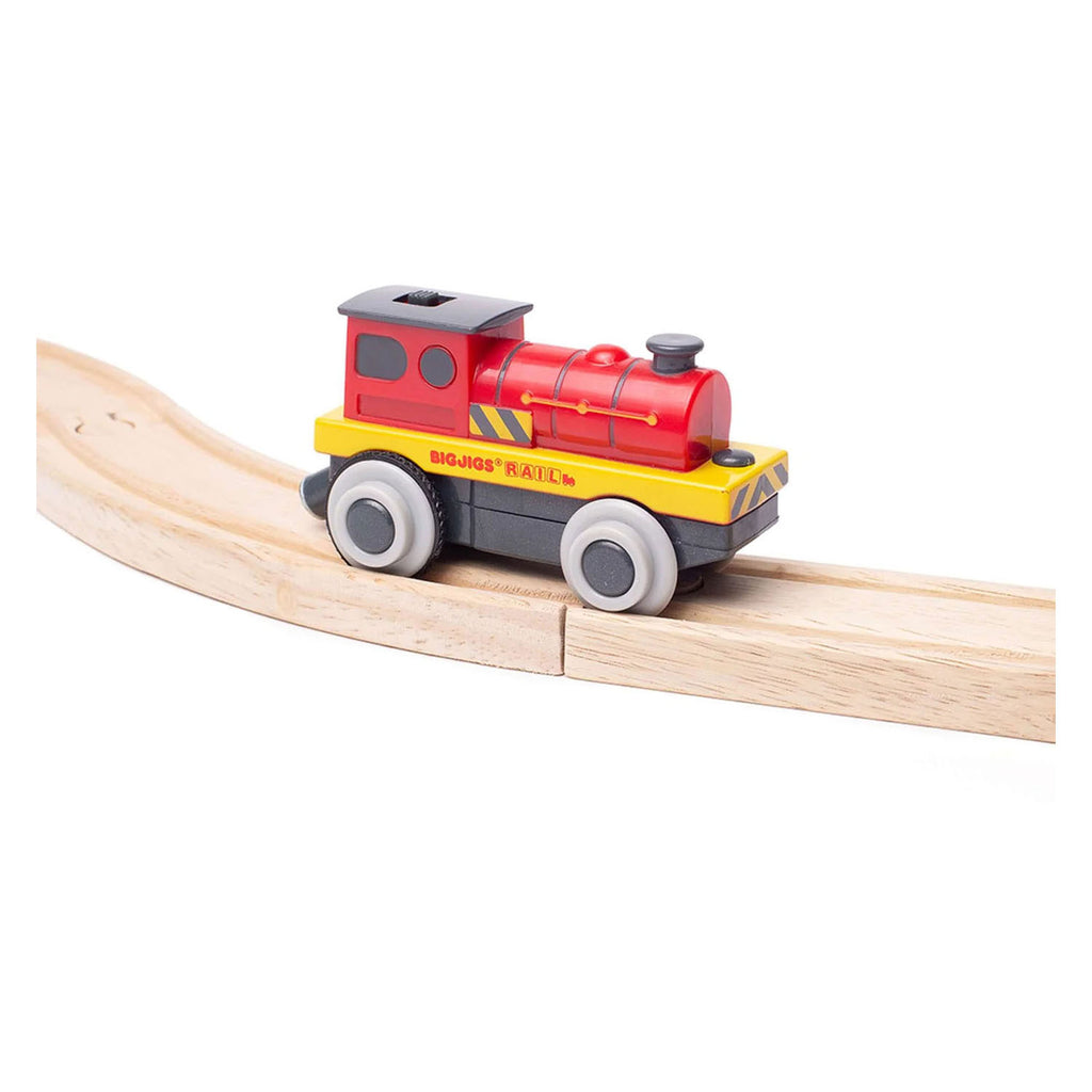 Bigjigs merkloze elektrische houten treinlocomotief voor houten spoorsystemen