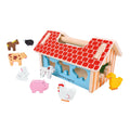 Bigjigs Sortierbox aus Holz mit Bauernhofmotiven