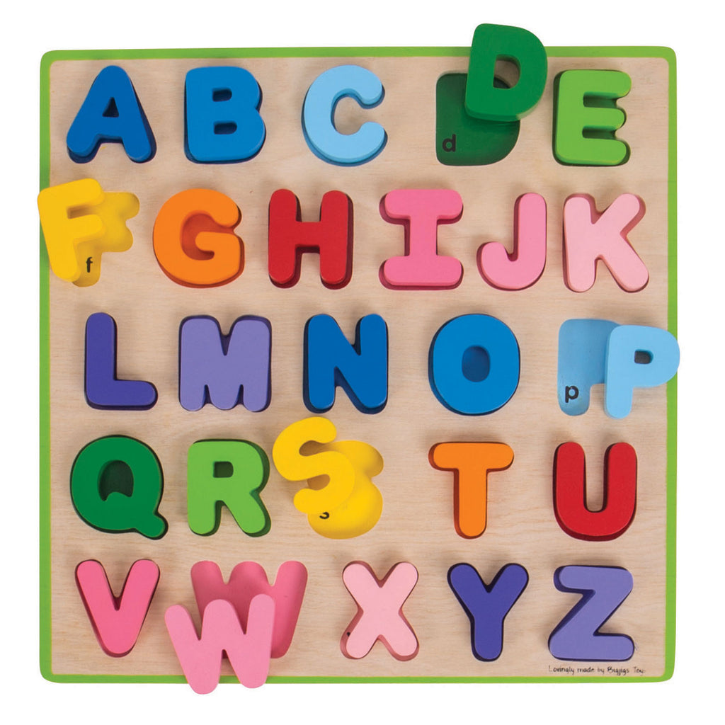 Bigjigs Holz-Alphabet-Puzzle, 26 Teile.