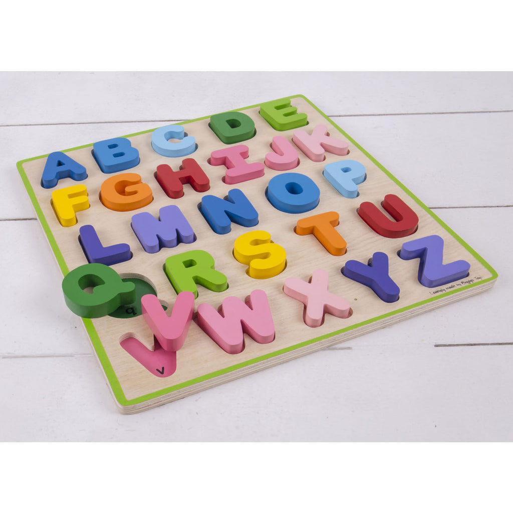 Bigjigs Holz-Alphabet-Puzzle, 26 Teile.
