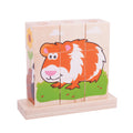 Bigjigs Holzbaustein-Puzzletiere, 10er-Pack