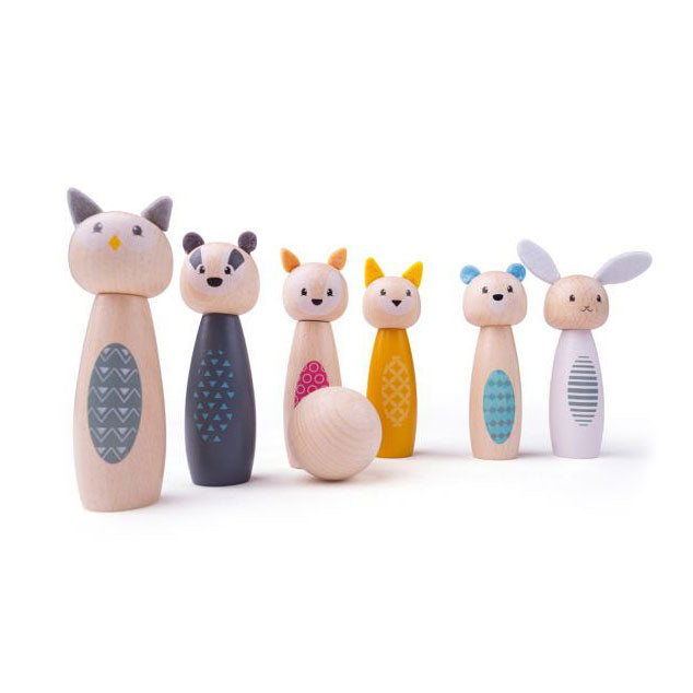 Bigjigs Holzkegelspiel, Waldtiere