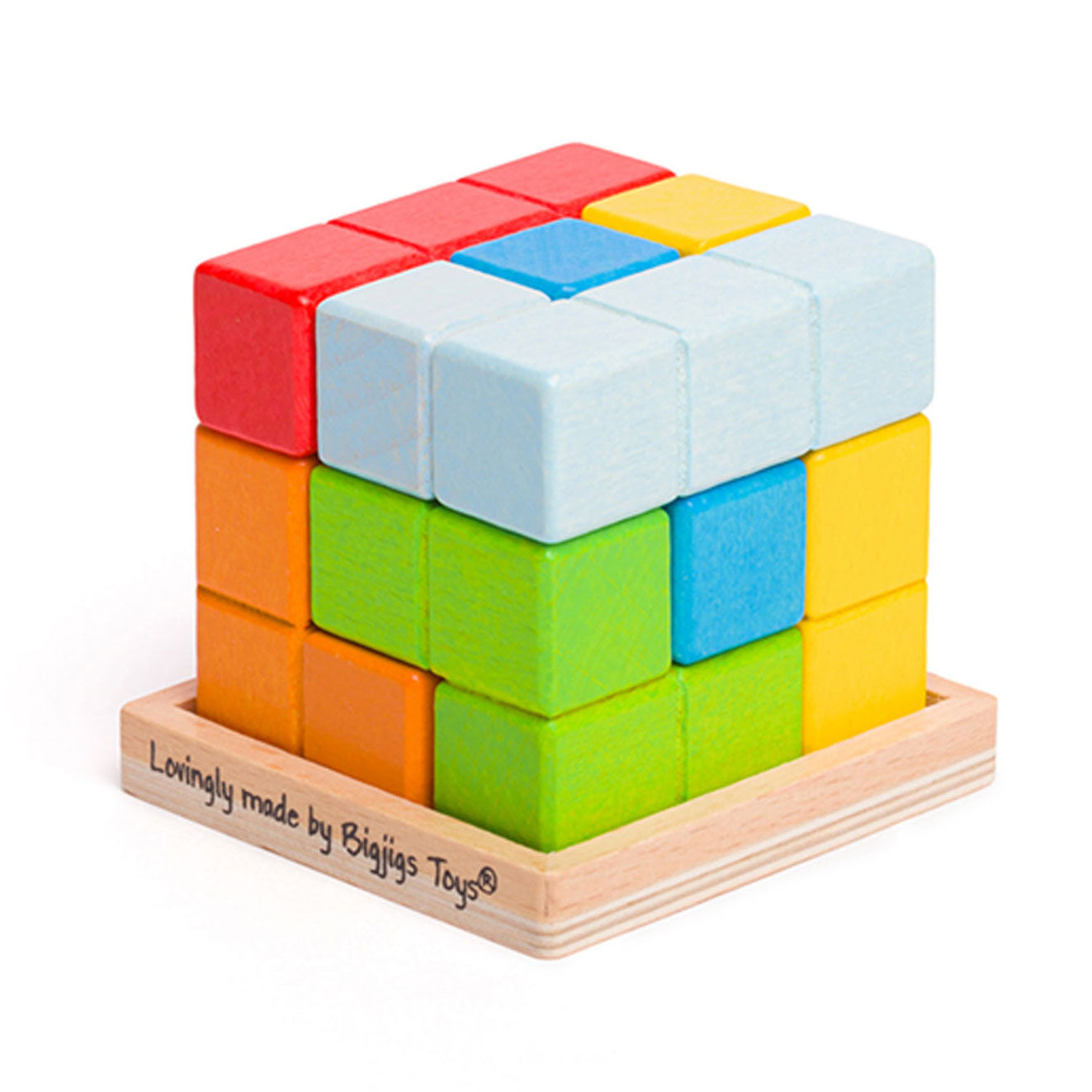 Bigjigs Holzschloss Würfelpuzzle