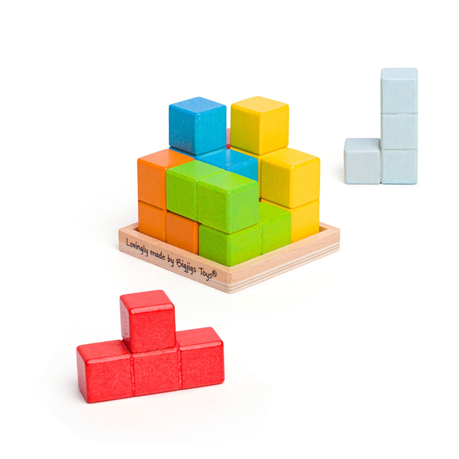 Bigjigs Holzschloss Würfelpuzzle