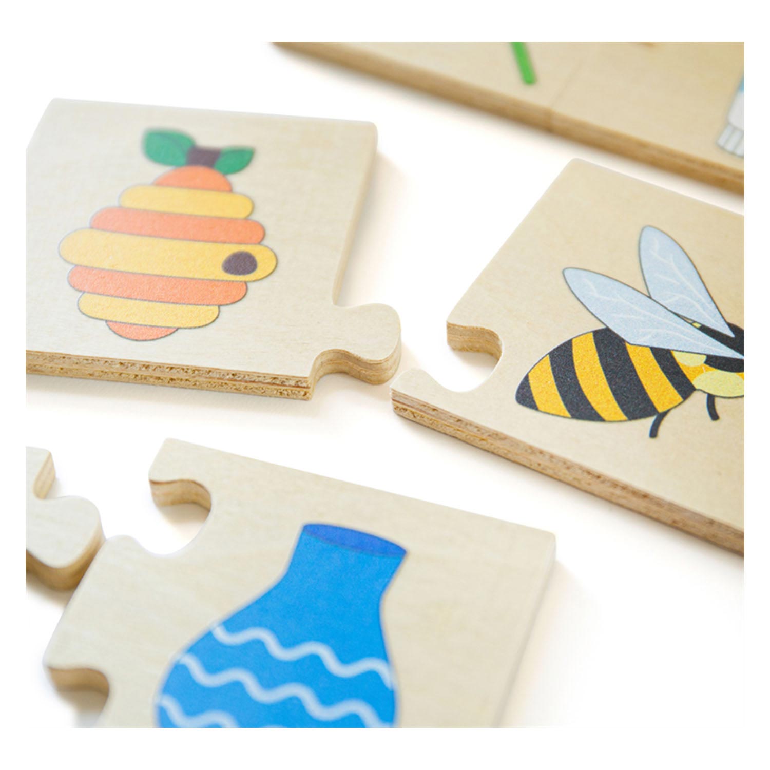 Bigjigs Holzpuzzle „Teile, die zusammenpassen“, 32 Teile.