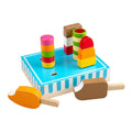 Bigjigs speelgoedeten - 6 ijslollies - in standaard - hout - 3+