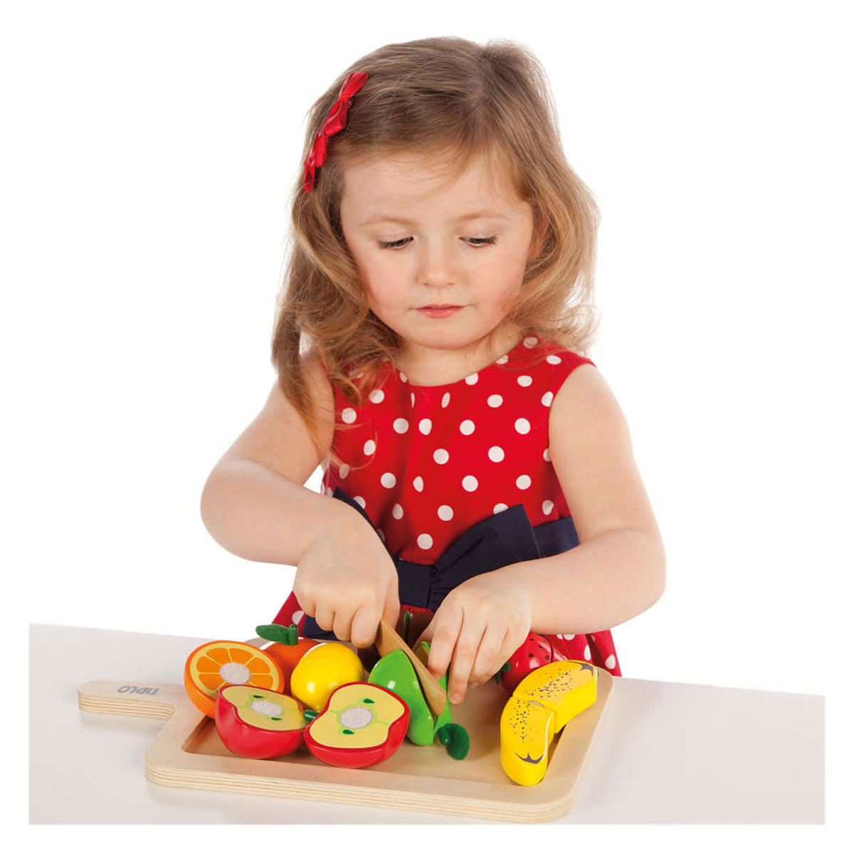Tidlo Obstschneide-Spielset aus Holz, 16-teilig.