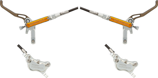 Trickstuff maxima front+rear set disc brake with steel braided hose, pu-coated
