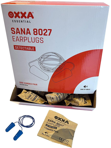 M-safe oordop blauw detectable met koord (200 stuks)