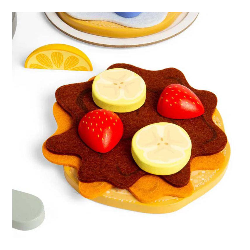 Bigjigs Holzpfannkuchen-Spielset, 16-teilig.
