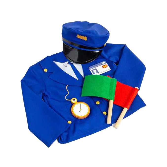 Bigjigs treinmachinist verkleedset met accessoires