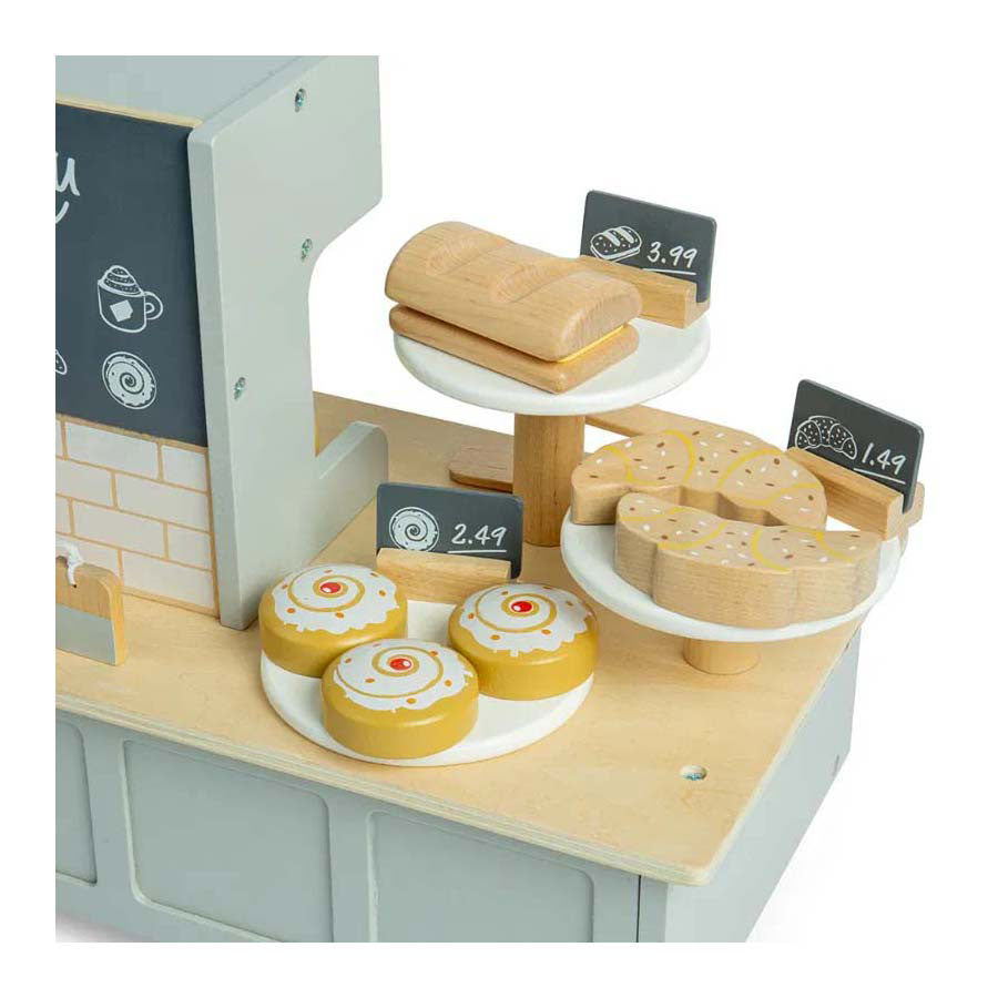 Bigjigs Spielset „Kaffeeecke“ aus Holz, 32-teilig.