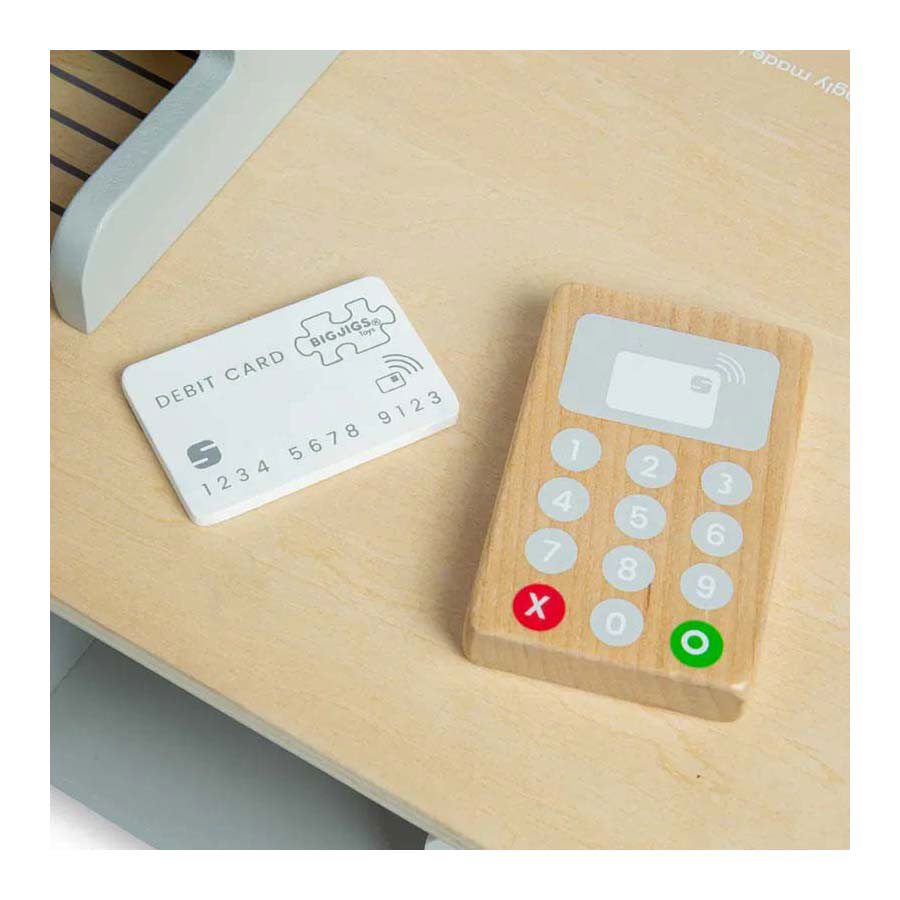 Bigjigs Spielset „Kaffeeecke“ aus Holz, 32-teilig.
