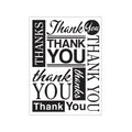 Darice • embossing sjabloon verspreid thank you lettertypen