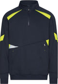 Dassy sweater aratu nachtblauw fluogeel xxl