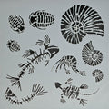 Powertex • stencil gefossiliseerd