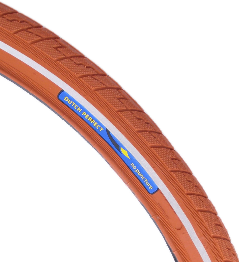 Dutchperfect buitenband dutch perfect 28 x 1.40 40-622mm anti-lek - bruin met reflectie
