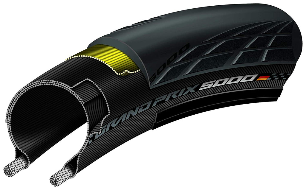 Continental Faltreifen Grand Prix GP5000 28 x 1.00 25-622 - schwarz