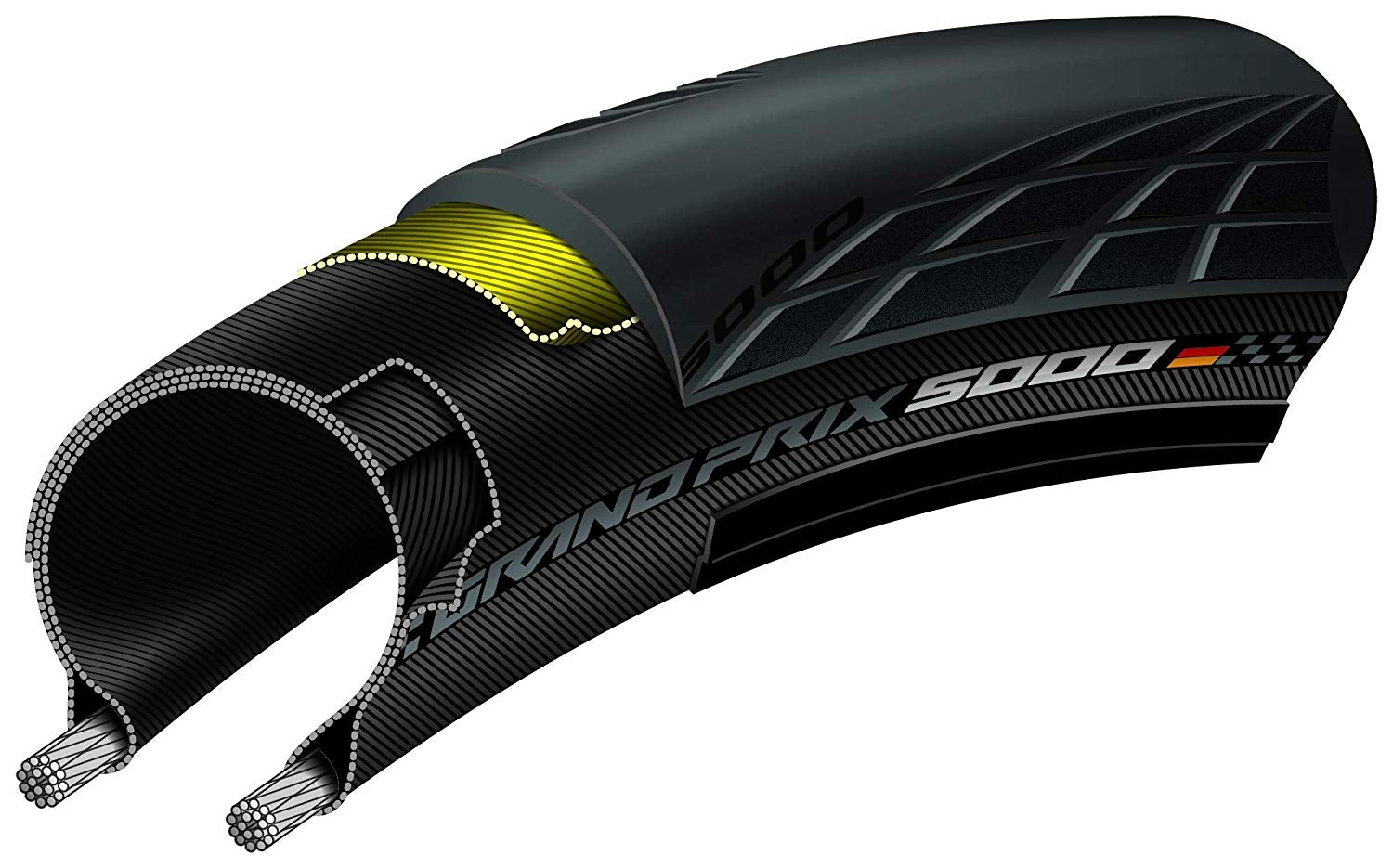 Continental Faltreifen Grand Prix GP5000 28 x 1.00 25-622 - schwarz