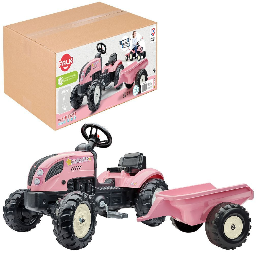 Falk Traktoren-Bauern-Set, rosa, ab 2 Jahren
