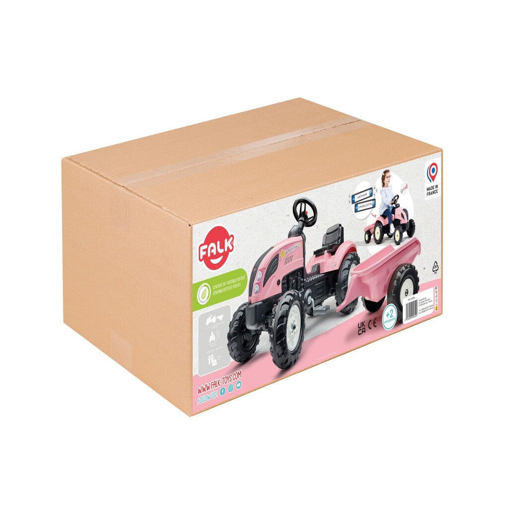 Falk Traktoren-Bauern-Set, rosa, ab 2 Jahren