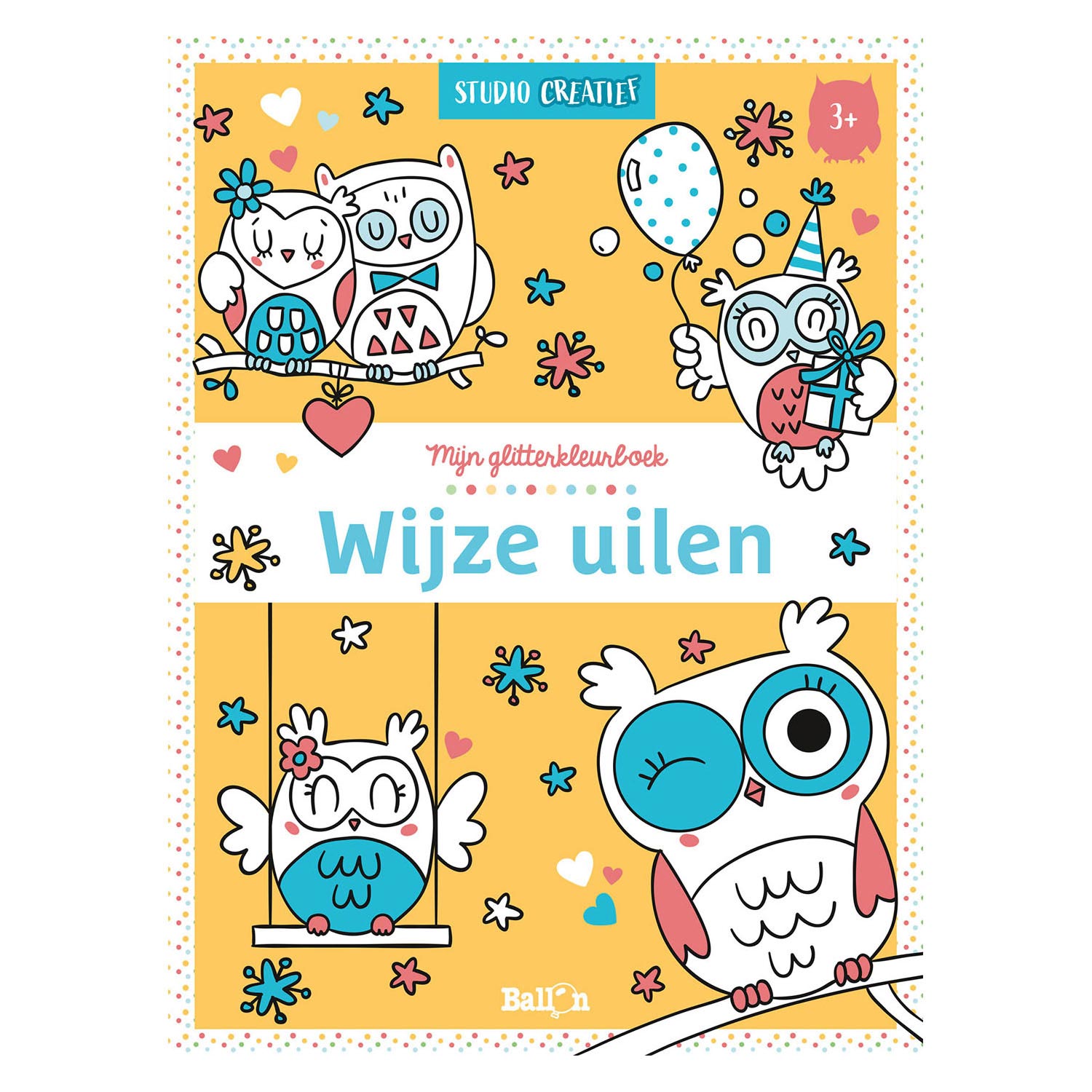 Wins Holland Mein Glitzer-Malbuch weise Eulen