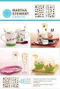 Martha stewart • zelfklevende stencil set vakantie pictogram