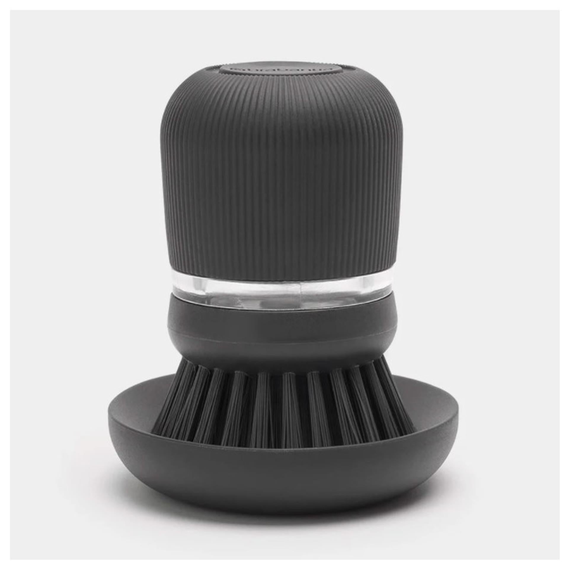 Brabantia sink side afwasborstel met zeepreservoir dark grey