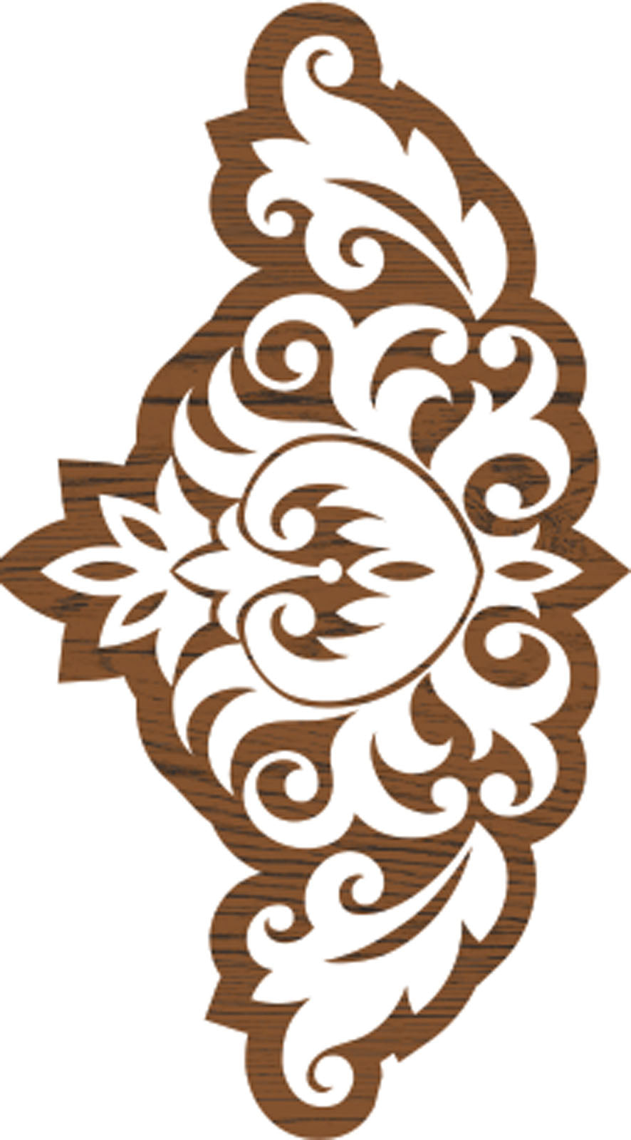 Fabric creations • block printing border 7,6x4,5cm baroque