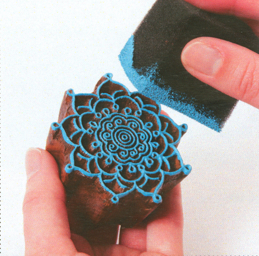 Fabric creations • block printing border 7,6x4,5cm baroque