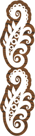 Fabric creations • block printing border 8,9x2,5cm scroll