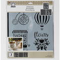 Folkart • stencil paris sweet 3stuks