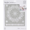 Martha stewart • zelfklevende zeefdruk sneeuwvlok kransen x1