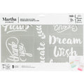 Martha stewart • zelfklevende stencil zinnen x1