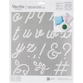 Martha stewart • zelfklevende stencil rond script