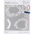 Martha stewart • zelfklevend stencil crest 2stuks
