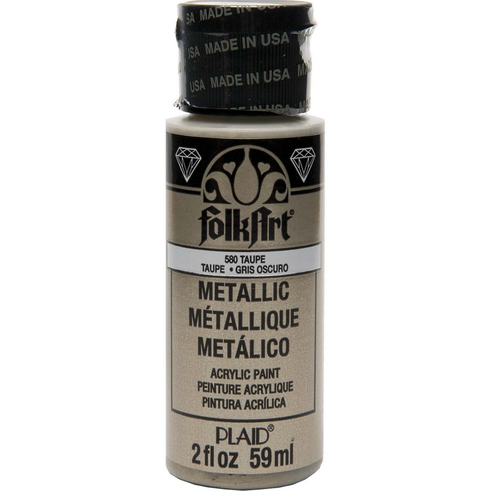 Folkart • metallic acrylic paint taupe 59ml