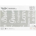 Martha stewart • zelfklevend stencil bruiloft zinnen x1