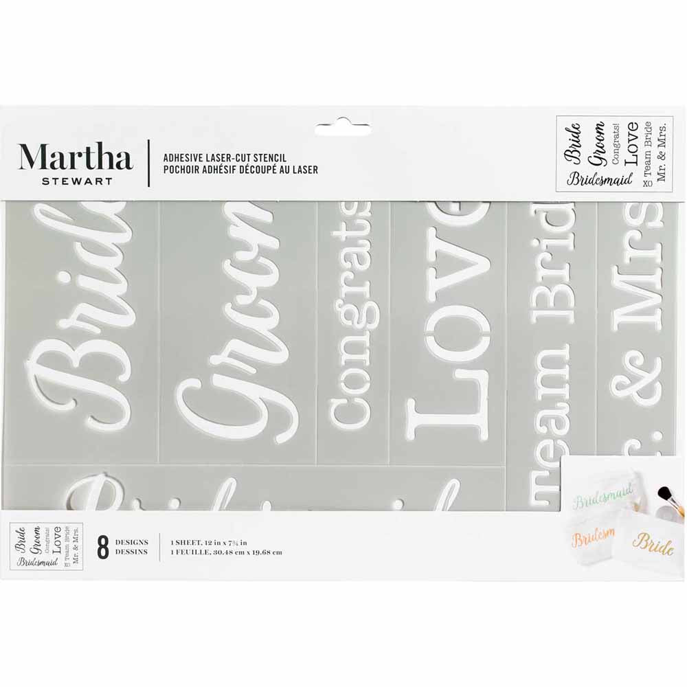 Martha stewart • zelfklevend stencil bruiloft zinnen x1