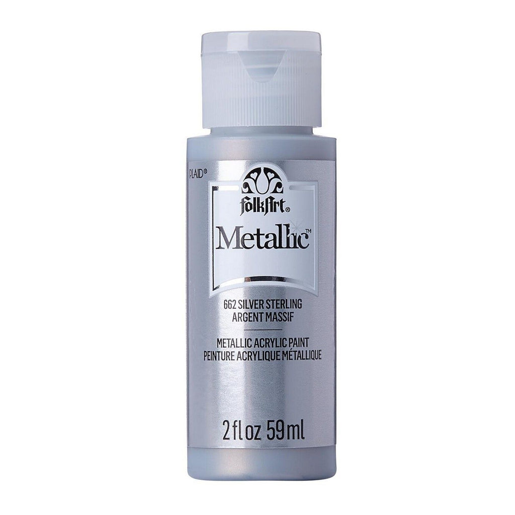 Folkart • metallic acrylic paint silver sterling 59ml