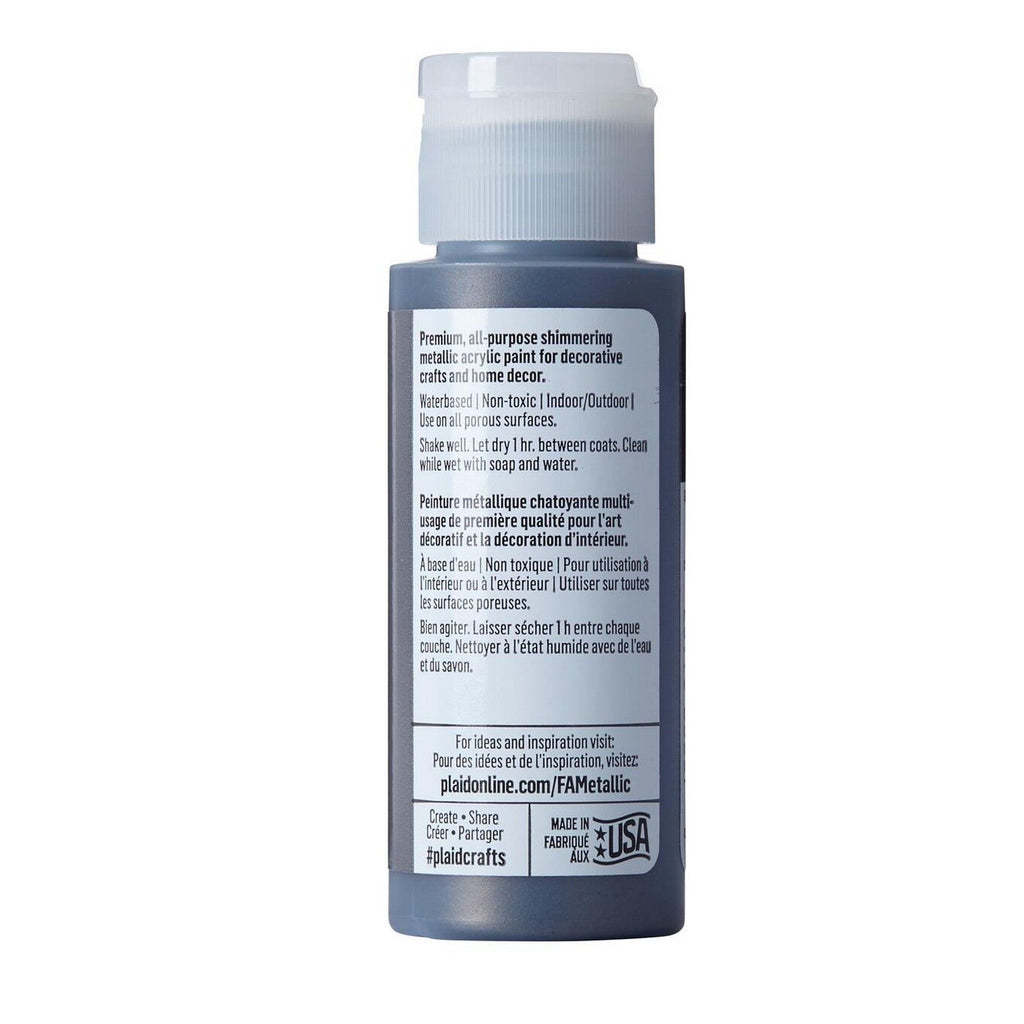 Folkart • metallic acrylic paint gunmetal gray 59ml