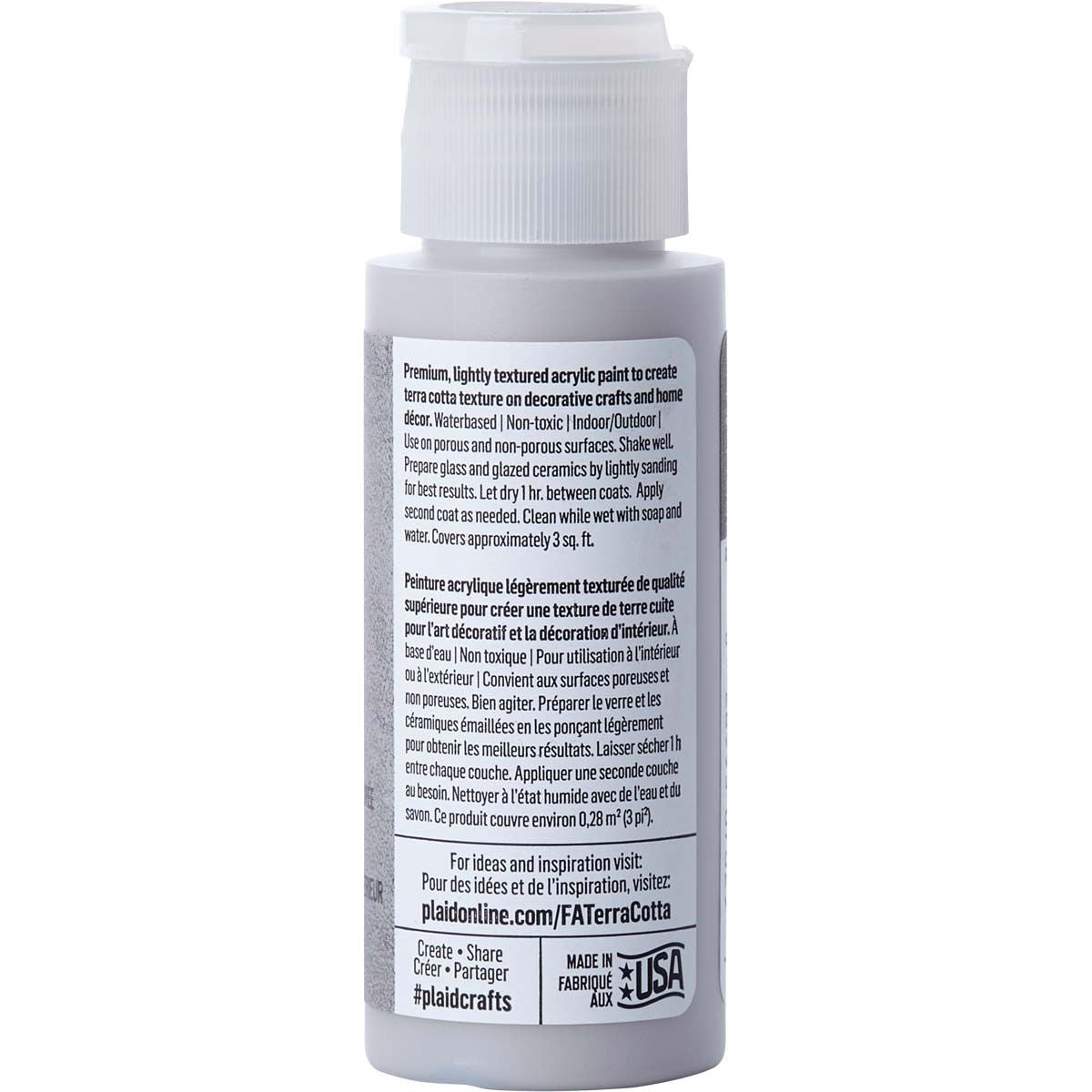 Folkart • terra cotta textured acrylic paint 59ml fresh granite