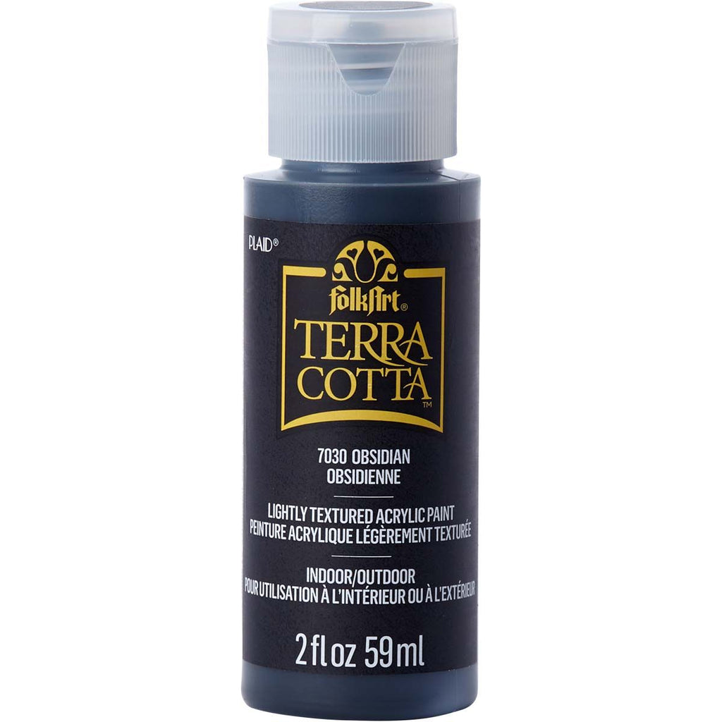 Folkart • terra cotta textured acrylic paint 59ml obsidian