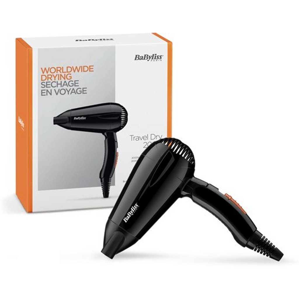 Babyliss 5344e travel dry föhn 2000w zwart