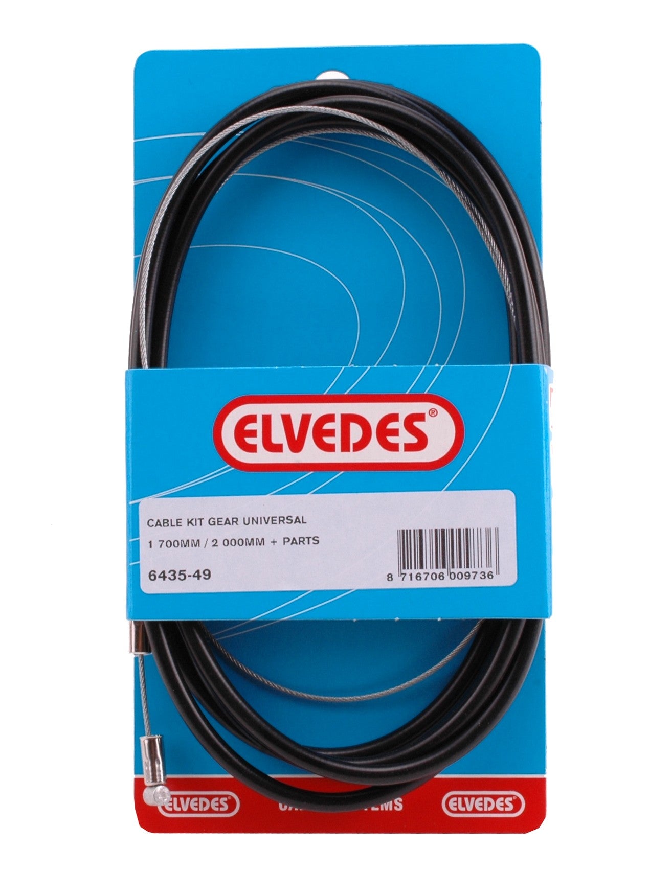 Gaszug komplett Elvedes Ton 49-adrig (6435-49)