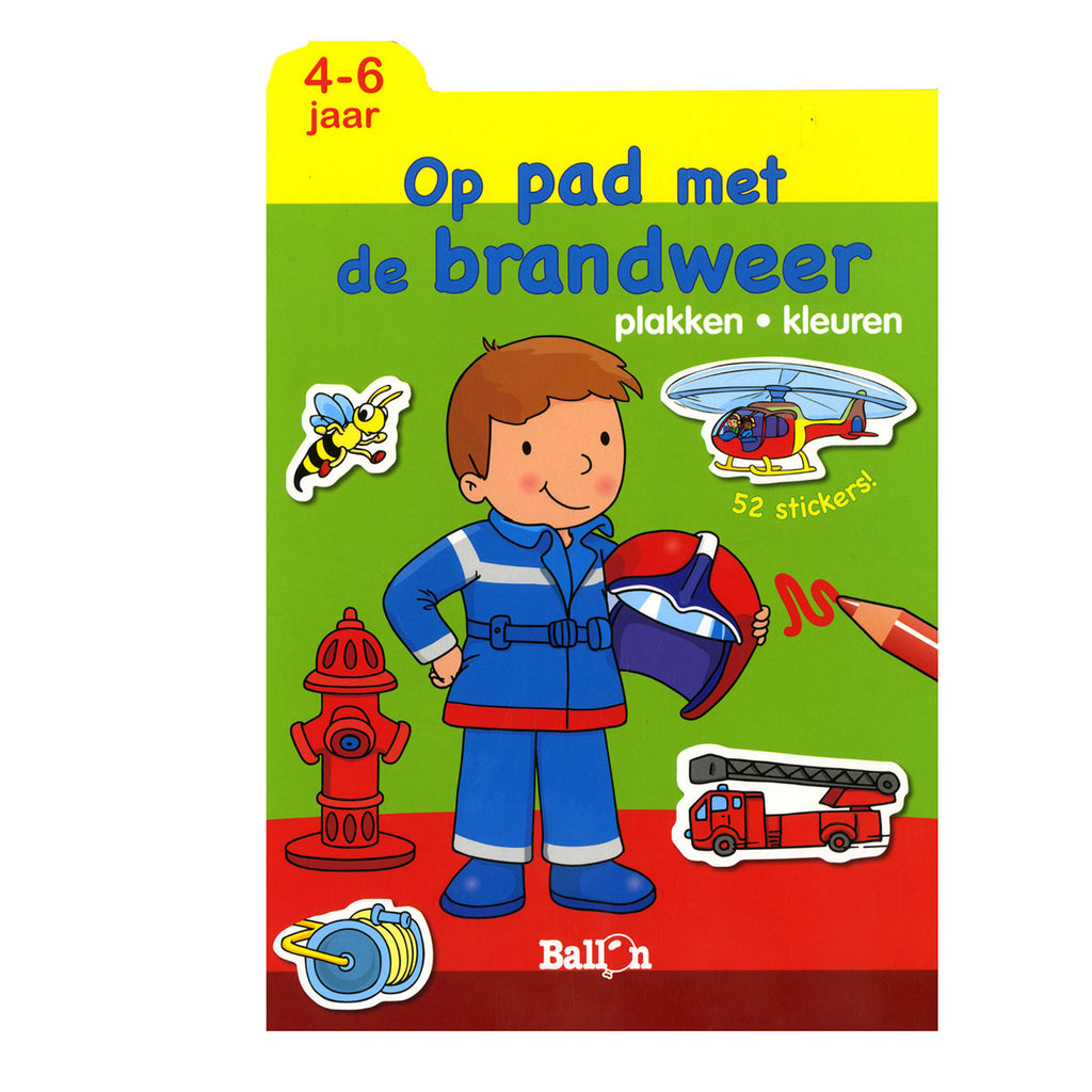 De ballon plakken en kleuren - op pad met de brandweer, 4-6 jaar