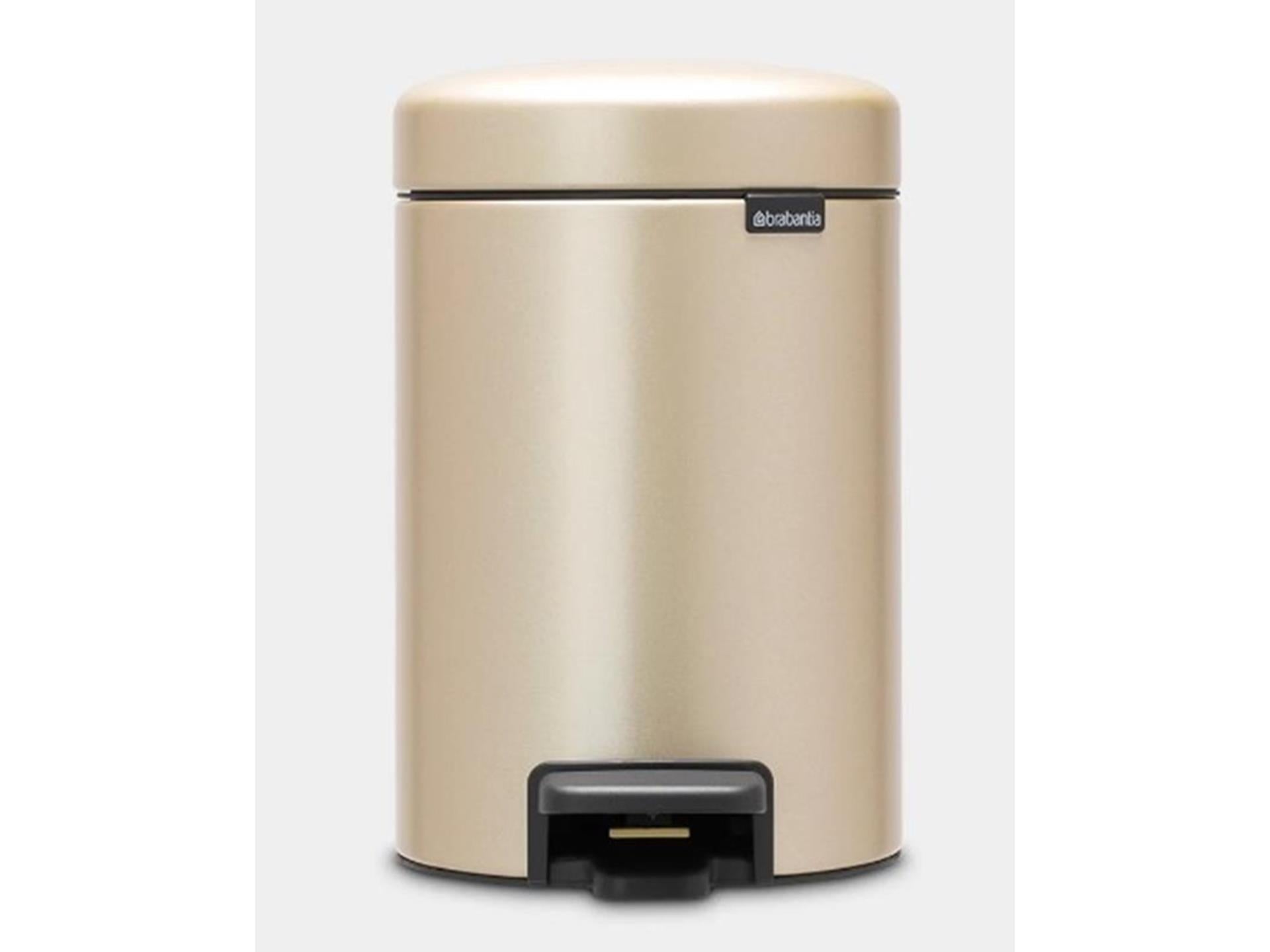 Brabantia pedaalemmer newicon 3l metalic gold
